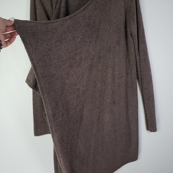 Barefoot Dreams ChicLite Calypso Drape Cardigan L/XL Waterfall Open Front Brown - Picture 7 of 11